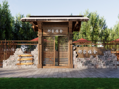 New Chinese Homestay Courtyard Door Farmhouse Door