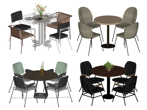 Modern leisure tables and chairs