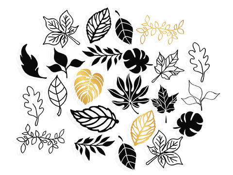 Plant Silhouette Wall Decorations