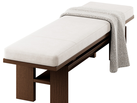 Poliform modern bed end stool bench