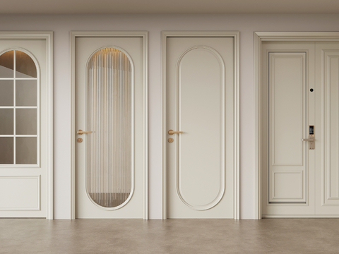 Cream Style entrance door single door bedroom door bathroom door