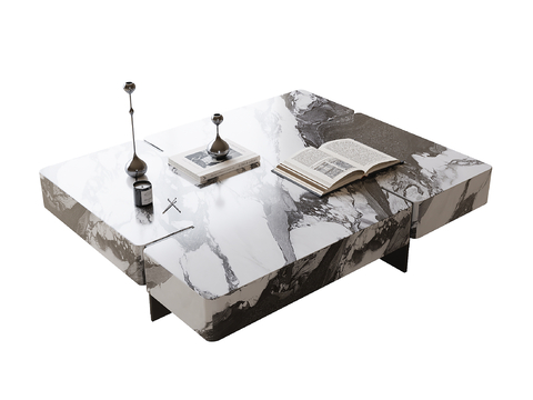 Modern marble coffee table