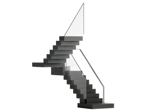 modern corner stair handrail stair