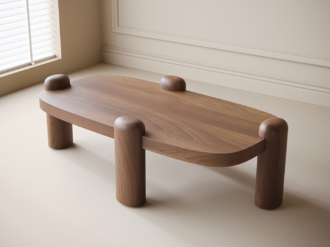 Modern solid wood coffee table