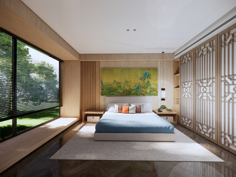 New Chinese-style master bedroom