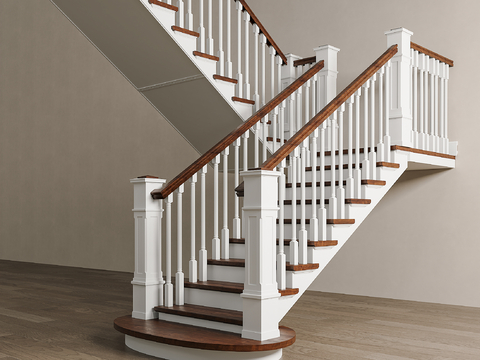 American Stairs Solid Wood Railing Stairs