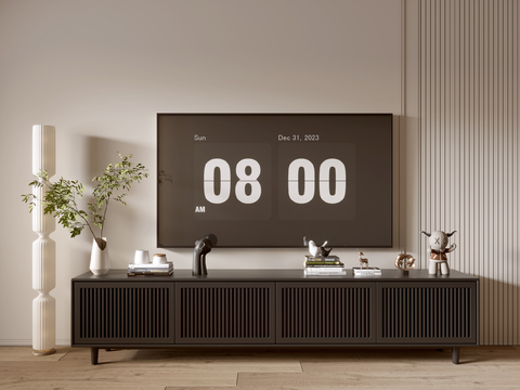 Modern Black TV Cabinet