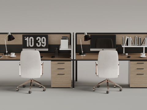 Modern office desk and chair Screen