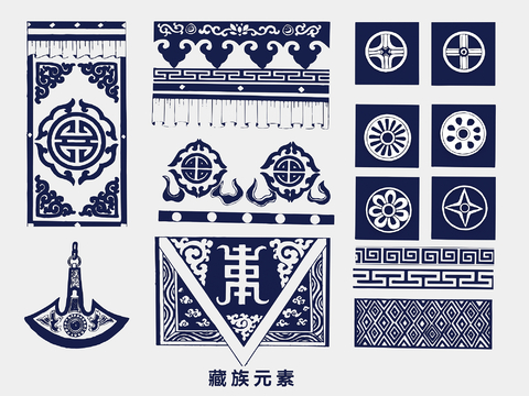 Tibetan pattern decorative pattern wall ornaments