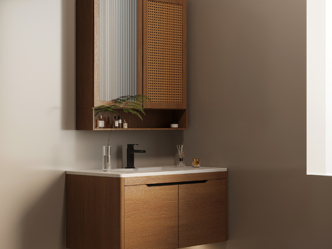 Middle Style Bathroom Cabinet