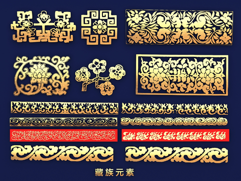 Tibetan pattern decorative pattern wall ornaments