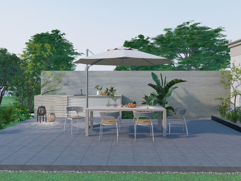 Outdoor Tables and Chairs Courtyard Tables and Chairs Sunshade