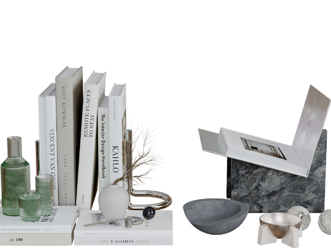 Modern Decorations Desktop Ornaments Books Wine Utensils