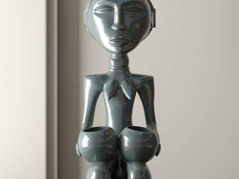 Modern abstract figure sculpture