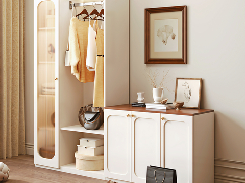 Cream Style shoe cabinet