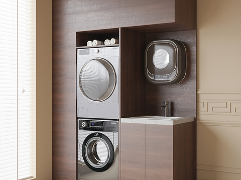 Modern Laundry Cabinet washing and drying suit