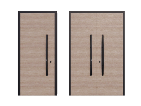 Modern wooden door