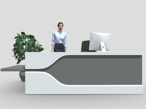 Modern Front Desk Service Desk