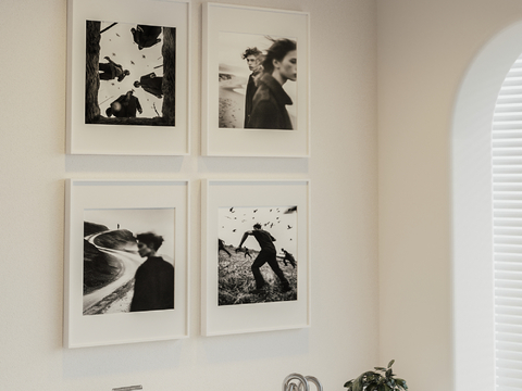 Modern Black and White Photo Hanging Painting