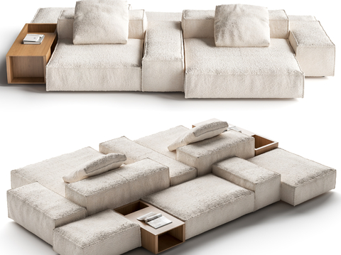 Living Divani Multiplayer Sofa Double Couch