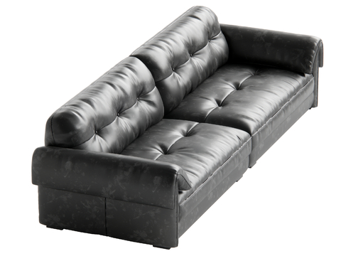 Leather sofa double sofa