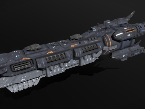 Sci-fi cruiser spaceship