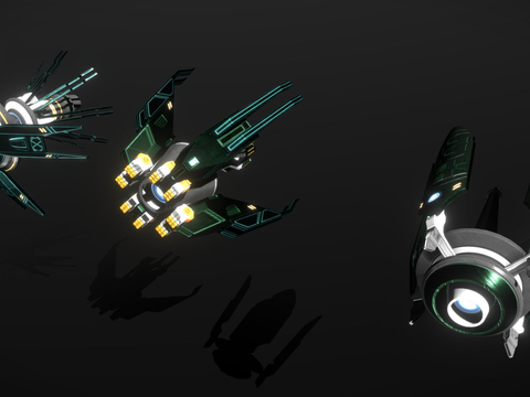 Sci-fi aircraft fighter