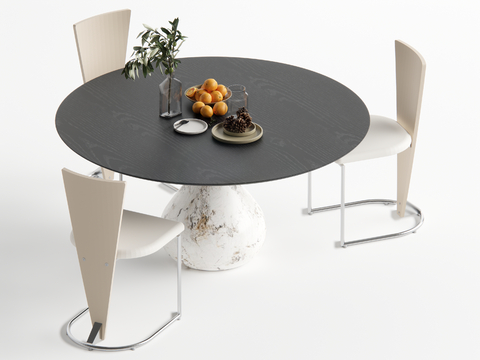 Middle style dining table and chair