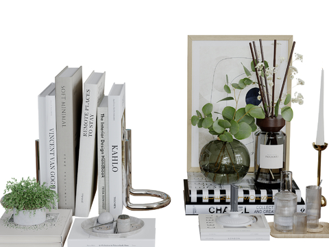 Modern Decorations Desktop Ornaments Books Vase Candlestick Lamp