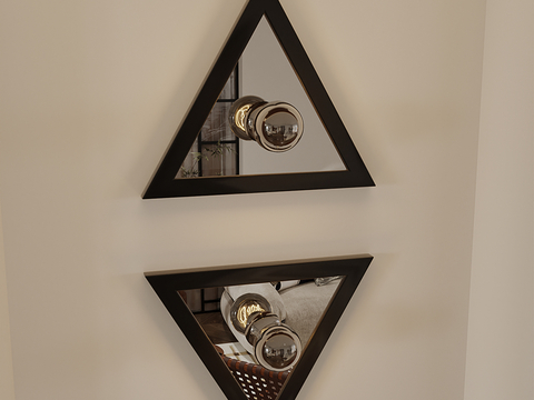 Antique triangle wall lamp