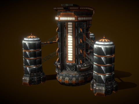 sci-fi building storage facility