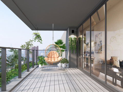 Modern leisure balcony