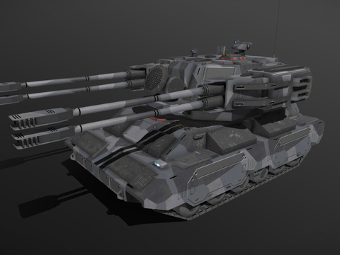 Sci-fi shredder anti-aircraft tank armored vehicle