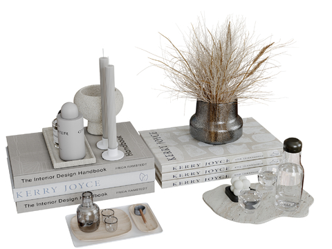 Modern Decorations Desktop Ornaments Books Candlestick Lamp