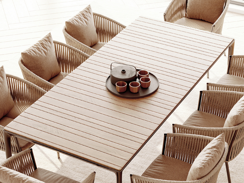 Modern Outdoor Dining Table and Chair