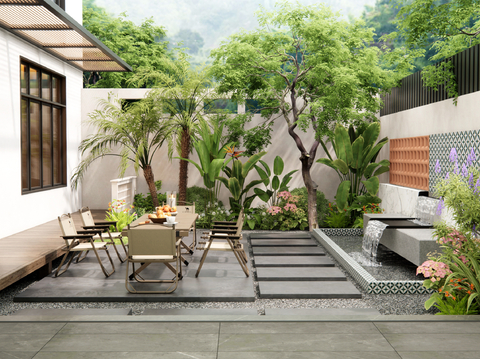 Modern Villa Courtyard Garden