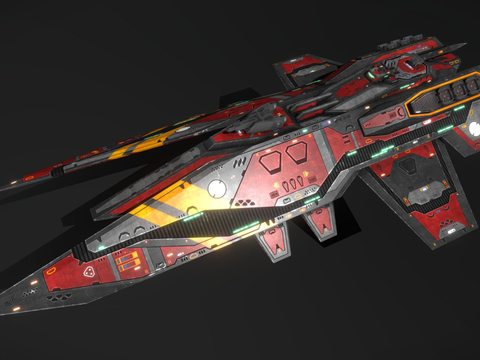 Sci-Fi Destroyer Exploration Battleship