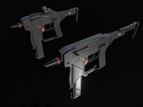 Sci-fi submachine gun