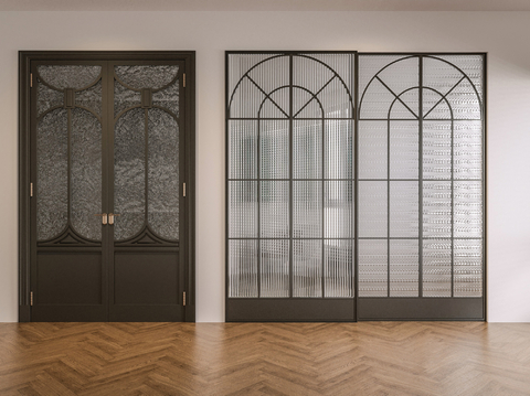 French glass door