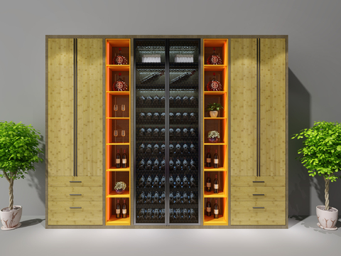 Modern Glass Wine Cabinet