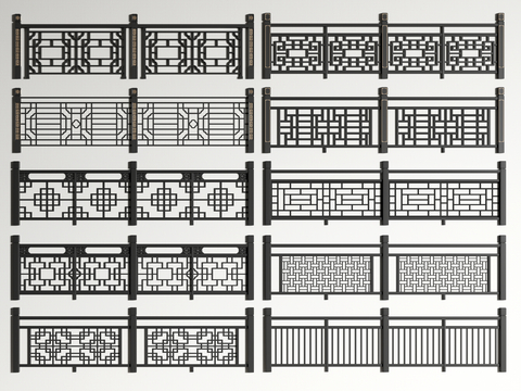 New Chinese Guardrail Fence Wrought Iron Railing