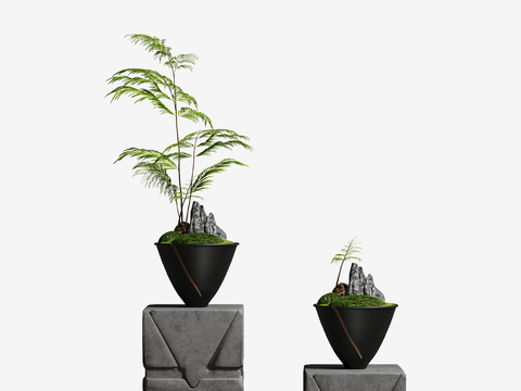 Modern potted plant small landscape flower pot