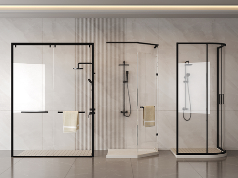 Modern rain room shower partition