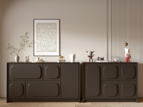 Modern Black Entrance Cabinet