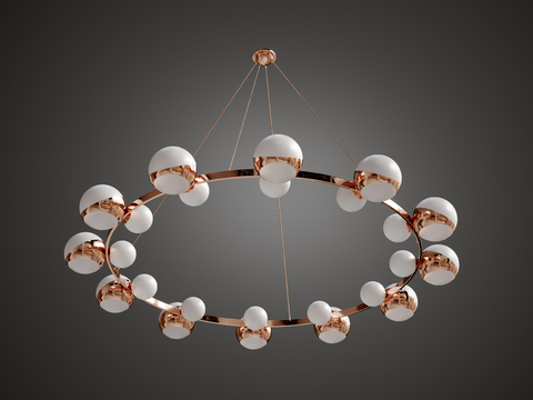 Modern multi-head chandelier