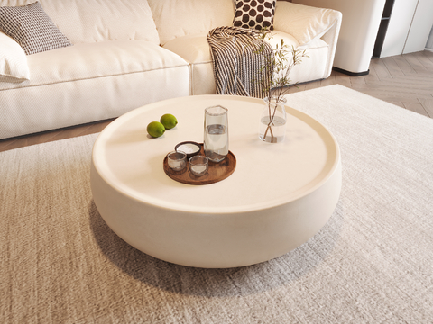 Cream Style coffee table round coffee table