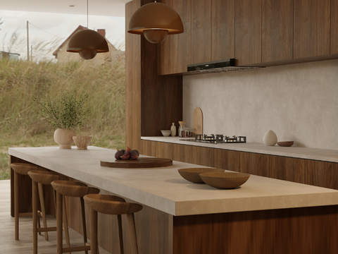 Silent Wood Grain Style Kitchen