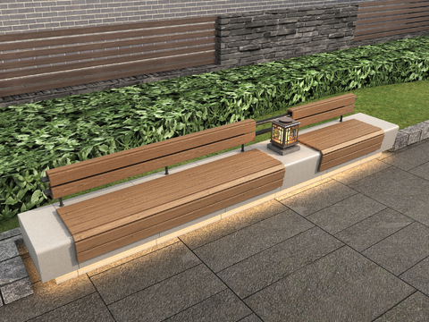 Outdoor landscape seat street bench