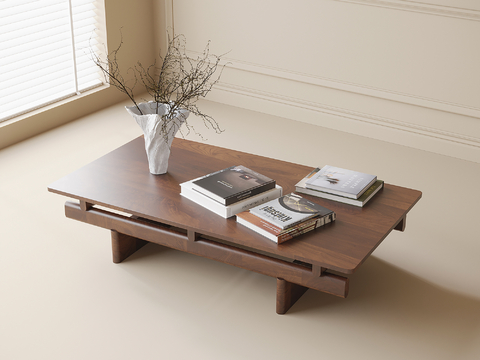 Antique solid wood coffee table