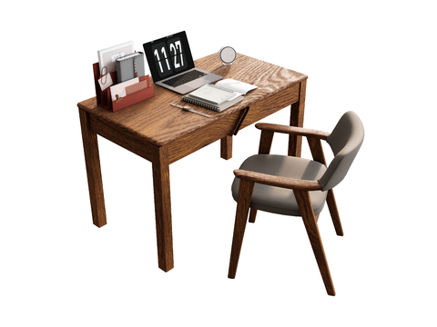 Log Style desk and chair